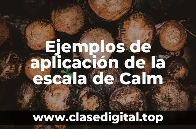 Ejemplos de aplicación de la escala de Calm