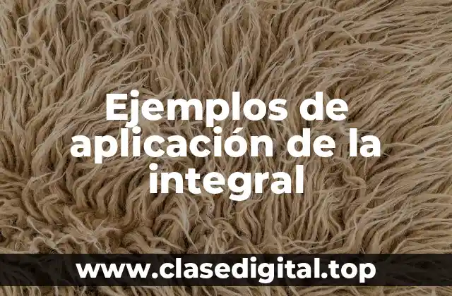 Ejemplos de aplicación de la integral