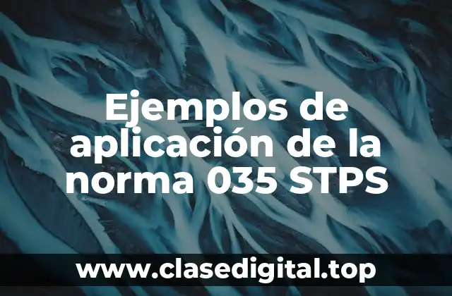 Ejemplos de aplicación de la norma 035 STPS