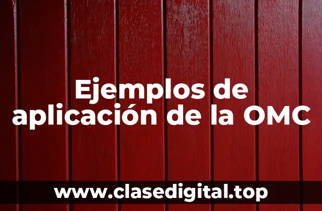 Ejemplos de aplicación de la OMC