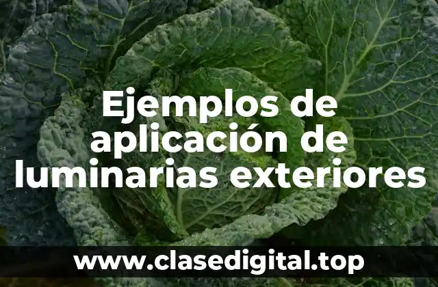 Ejemplos de aplicación de luminarias exteriores
