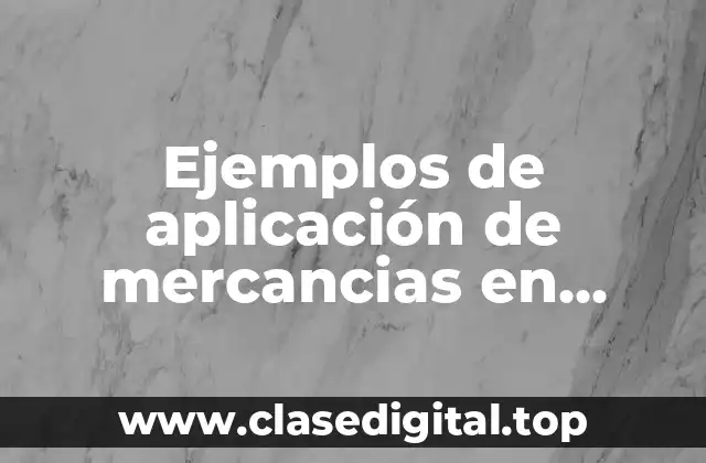 Ejemplos de aplicación de mercancias en comisión