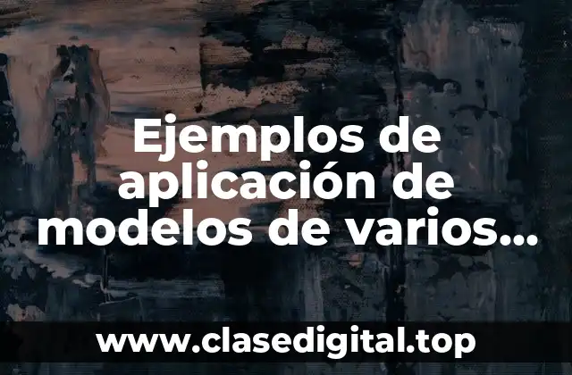 Ejemplos de aplicación de modelos de varios periodos