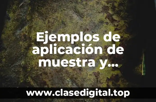 Ejemplos de aplicación de muestra y Significado