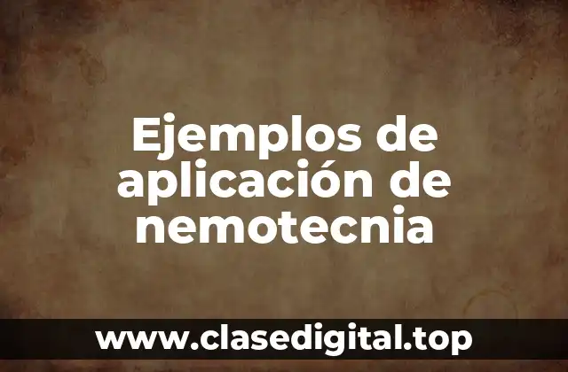 Ejemplos de aplicación de nemotecnia