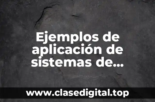 Ejemplos de aplicación de sistemas de información ejecutiva