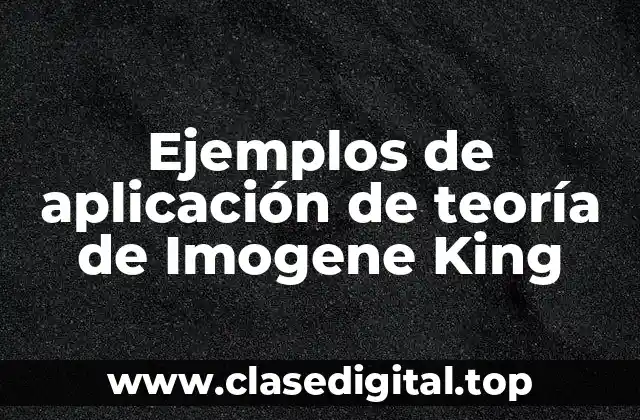 Ejemplos de aplicación de teoría de Imogene King