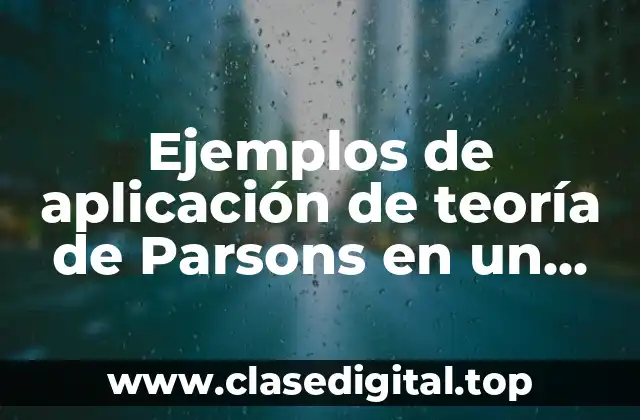 Ejemplos de aplicación de teoría de Parsons en un proyecto