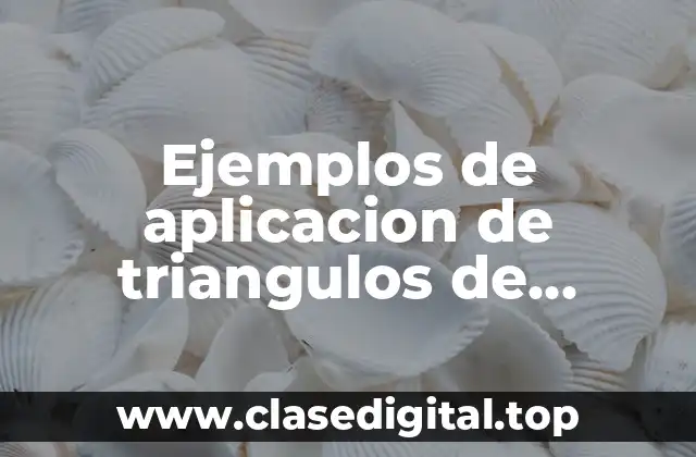 Ejemplos de aplicacion de triangulos de acuerdo a su clasificacion