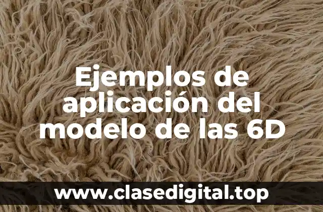 Ejemplos de aplicación del modelo de las 6D