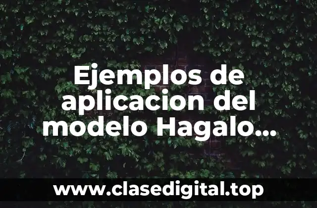 Ejemplos de aplicacion del modelo Hagalo Usted Mismo