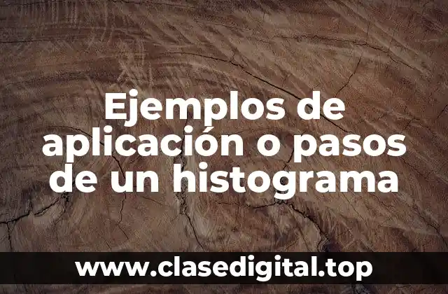 Ejemplos de aplicación o pasos de un histograma
