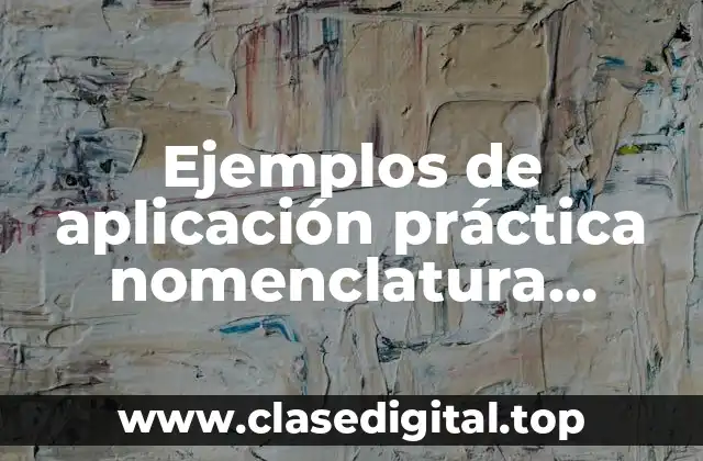 Ejemplos de aplicación práctica nomenclatura variables