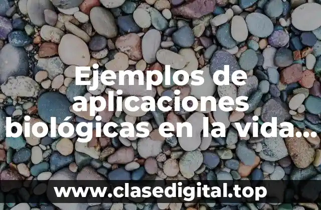 Ejemplos de aplicaciones biológicas en la vida cotidiana