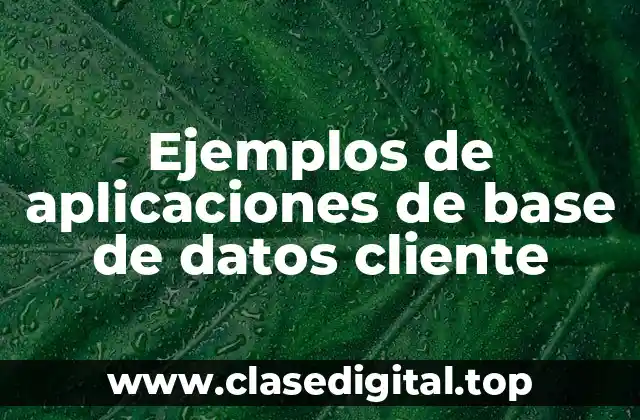 Ejemplos de aplicaciones de base de datos cliente