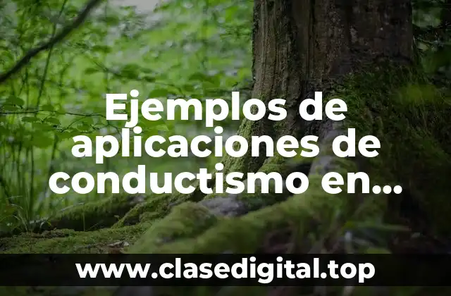 Ejemplos de aplicaciones de conductismo en educación