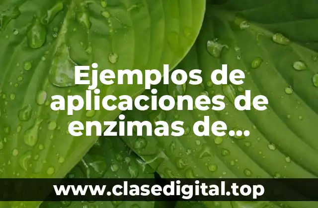Ejemplos de aplicaciones de enzimas de restricción
