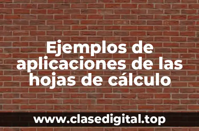 Ejemplos de aplicaciones de las hojas de cálculo