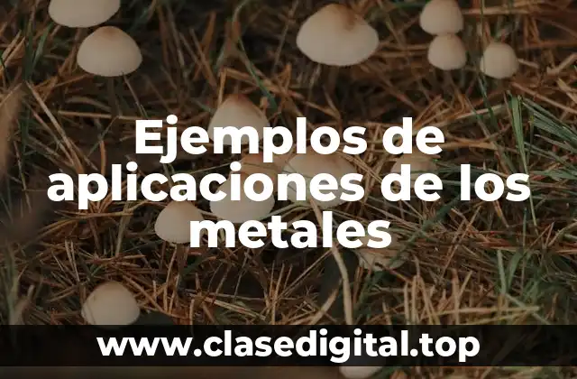 Ejemplos de aplicaciones de los metales