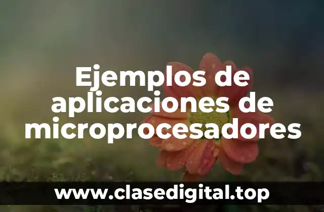 Ejemplos de aplicaciones de microprocesadores