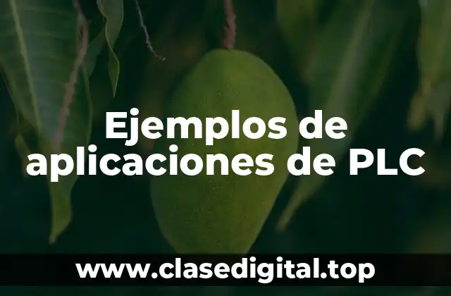 Ejemplos de aplicaciones de PLC