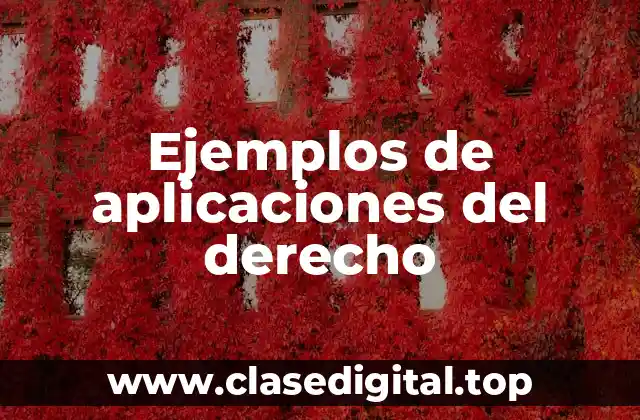 Ejemplos de aplicaciones del derecho