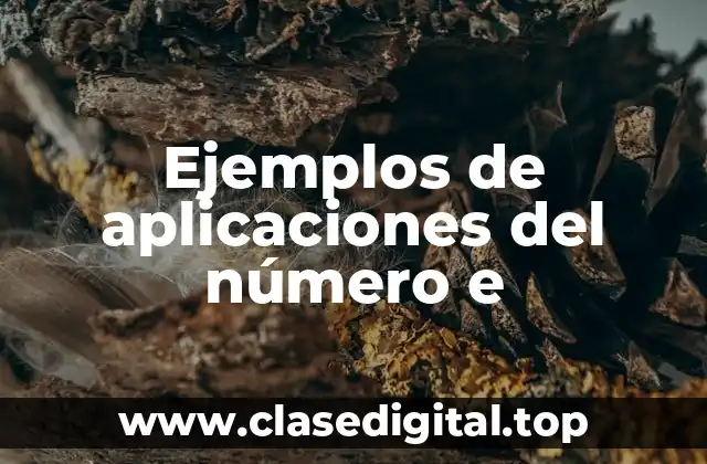 Ejemplos de aplicaciones del número e