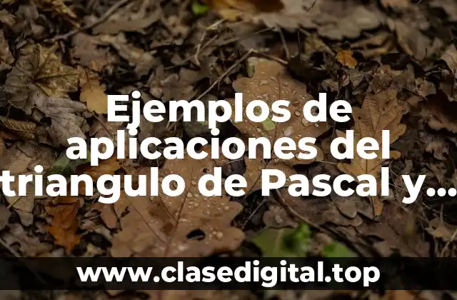 Ejemplos de aplicaciones del triangulo de Pascal y Significado