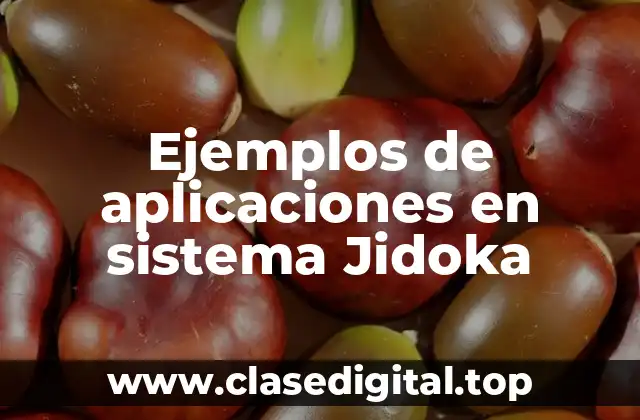 Ejemplos de aplicaciones en sistema Jidoka