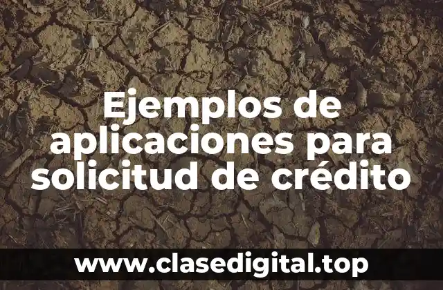Ejemplos de aplicaciones para solicitud de crédito