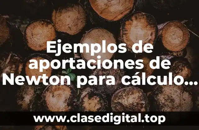 Ejemplos de aportaciones de Newton para cálculo diferencial