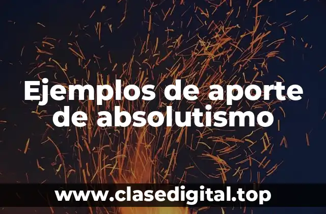 Ejemplos de aporte de absolutismo