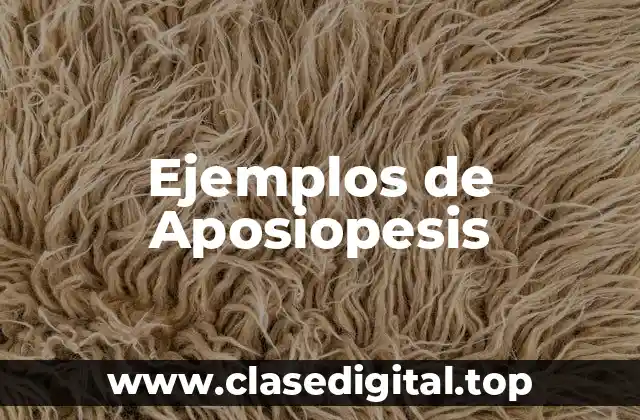 Ejemplos de Aposiopesis