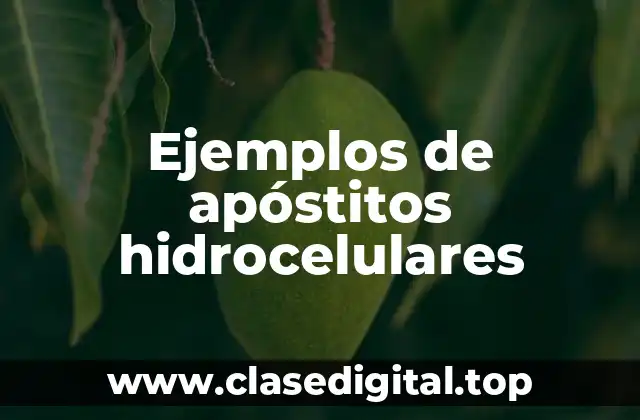 Ejemplos de apóstitos hidrocelulares