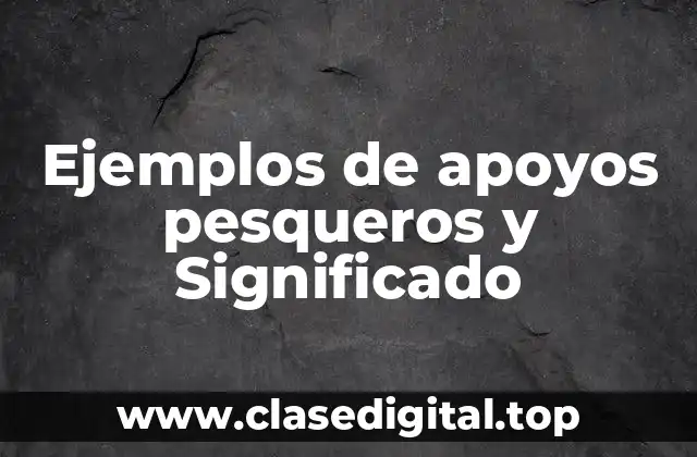 Ejemplos de apoyos pesqueros y Significado