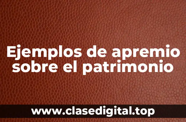 Ejemplos de apremio sobre el patrimonio