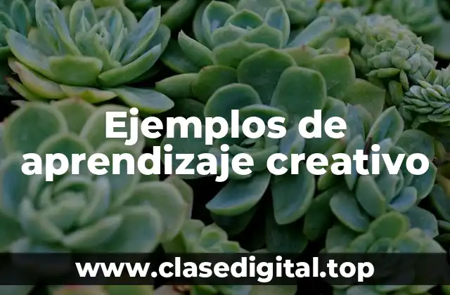 Ejemplos de aprendizaje creativo