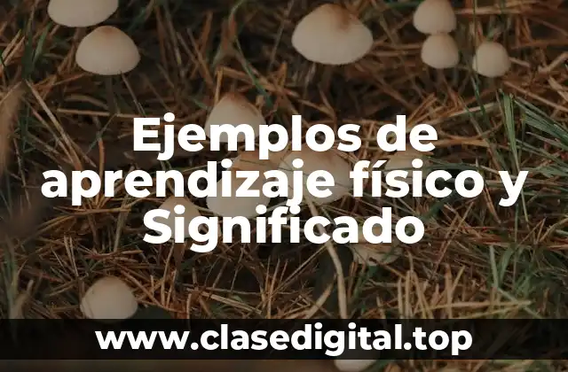 Ejemplos de aprendizaje físico y Significado