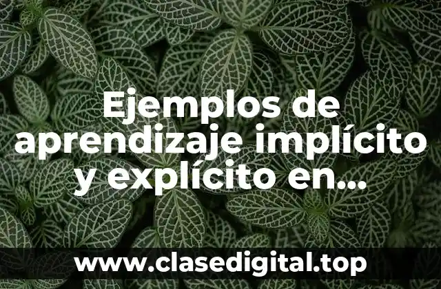 Ejemplos de aprendizaje implícito y explícito en refranes