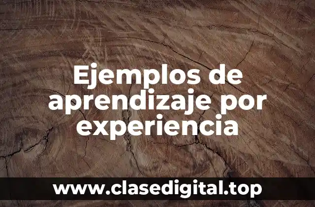 Ejemplos de aprendizaje por experiencia