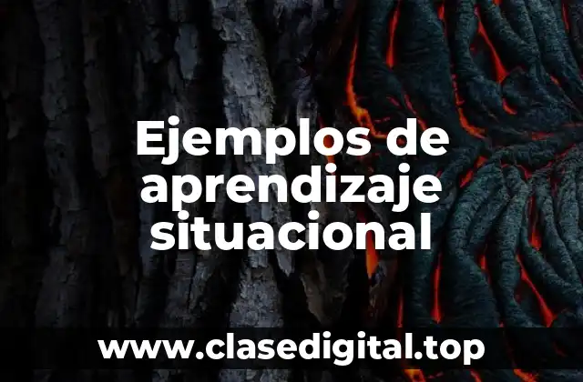 Ejemplos de aprendizaje situacional