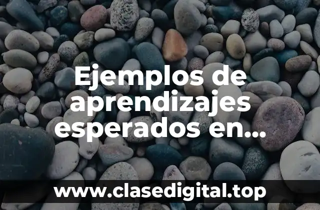 Ejemplos de aprendizajes esperados en primaria lectura