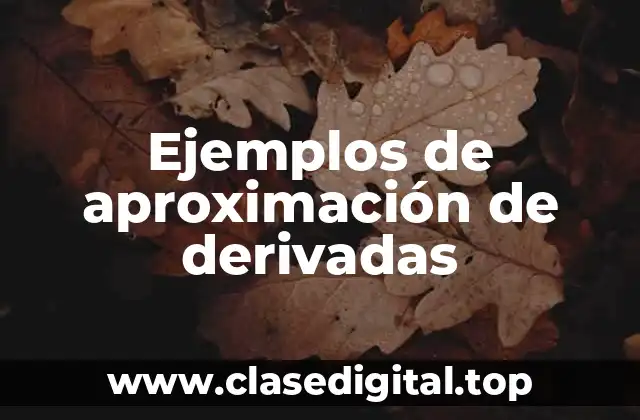 Ejemplos de aproximación de derivadas