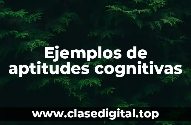 Ejemplos de aptitudes cognitivas