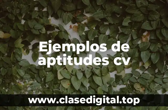 Ejemplos de aptitudes cv