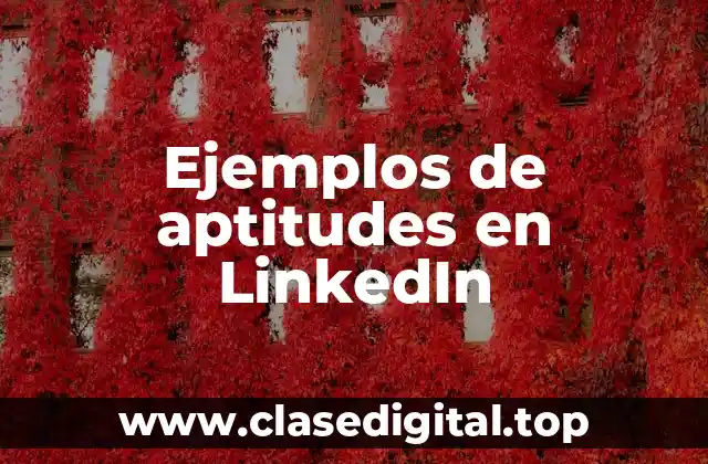 Ejemplos de aptitudes en LinkedIn