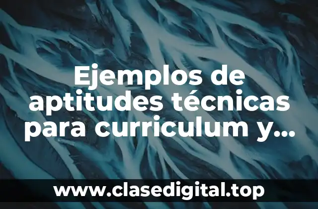 Ejemplos de aptitudes técnicas para curriculum y Significado