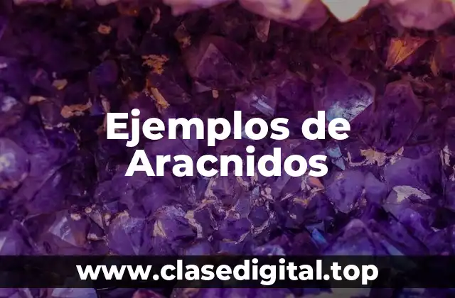 Ejemplos de Aracnidos