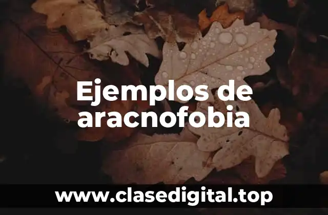 Ejemplos de aracnofobia