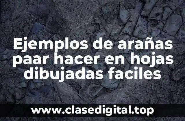 Ejemplos de arañas paar hacer en hojas dibujadas faciles